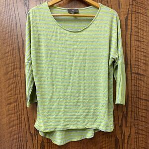 Fenn Wright Manson green and grey striped tunic top‎